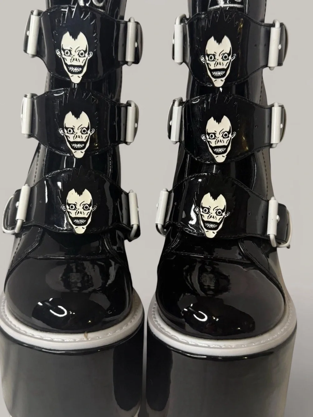YRU x Death Note Ryuk Dune Lo Platform Boots Size 6 Goth Anime Rare